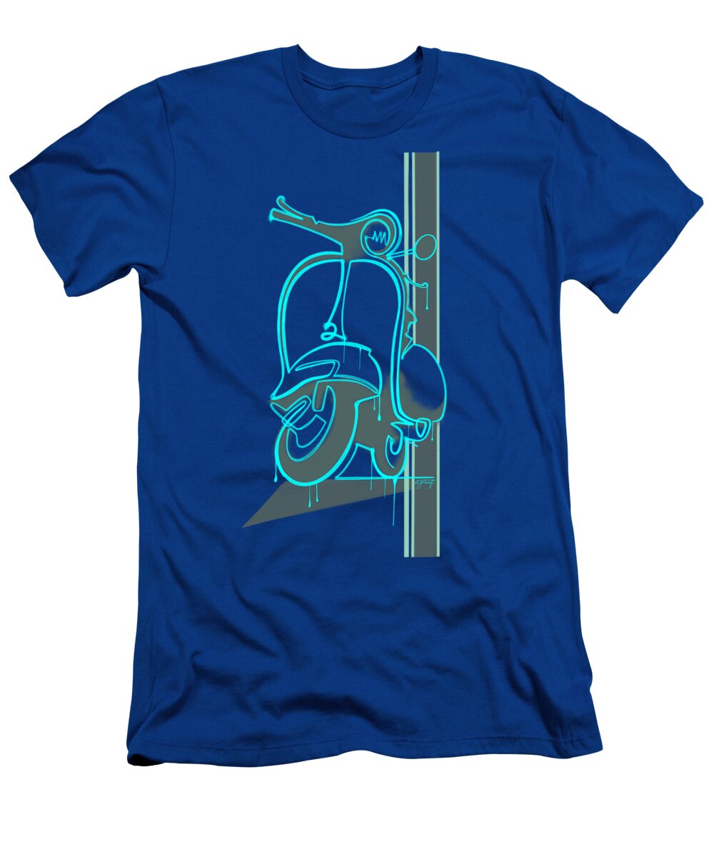 Retro Graffiti Vespa Scooter Sassan Filsoof T-Shirt