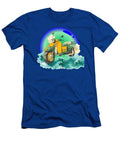 Retro Scooter on Ocean Waves Genius Mama T-Shirt