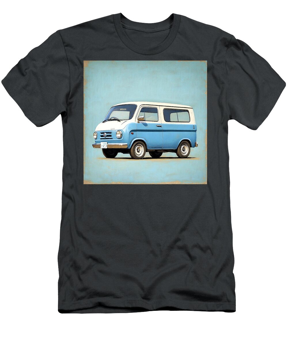 Retro Vehicle Classic Car Subaru Sambar 1961 Japan Kei Van Muscle Car Art Vintage Van Grayson Sheppard T-Shirt