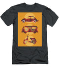 Retro Wheels 70s Yellow Bekim Art T-Shirt
