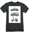 Retro Wheels Floral 2 Bekim Art T-Shirt