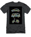 Retro Wheels Floral Bekim Art T-Shirt