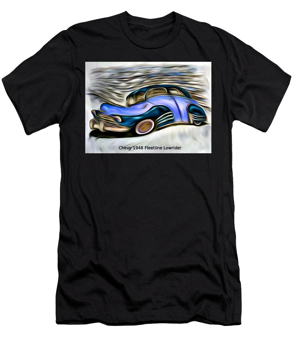 Revved Up and Rarin to Go Blue Ronald Mills T-Shirt