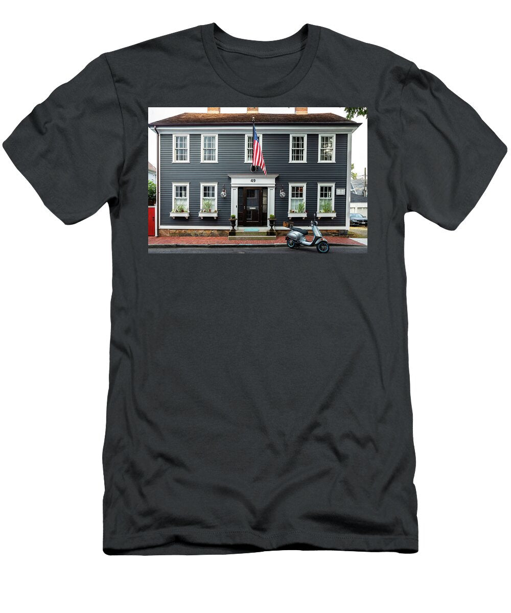 Rhode Island Newport Historical Architecture Detail of Home Exterior Vespa Lumiere T-Shirt