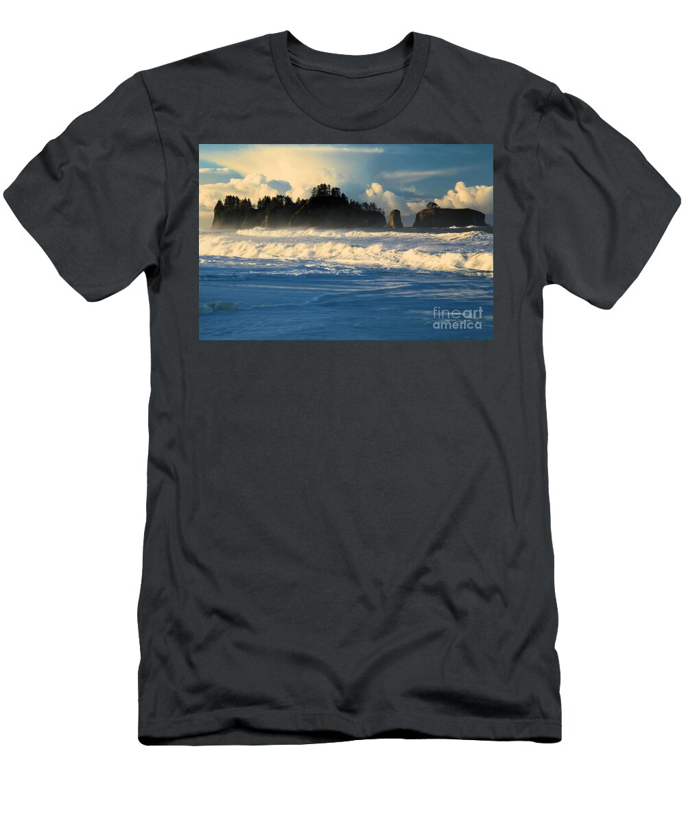 Rialto Beach At Olympic National Park Adam Jewell T-Shirt