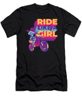 Ride Like a Girl Motocross Motorrad Bike Moon T-Shirt
