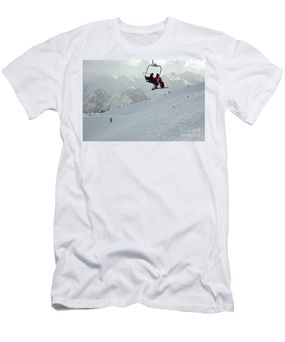 Riding the Kicking Horse Lift Adam Jewell T-Shirt