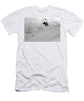 Riding the Kicking Horse Lift Black and White Adam Jewell T-Shirt