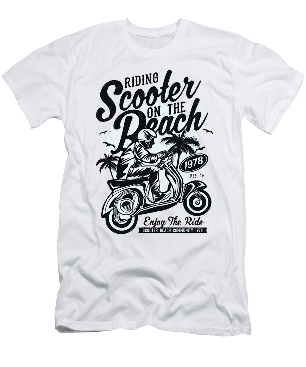 Riding to Beach Paul Lini T-Shirt