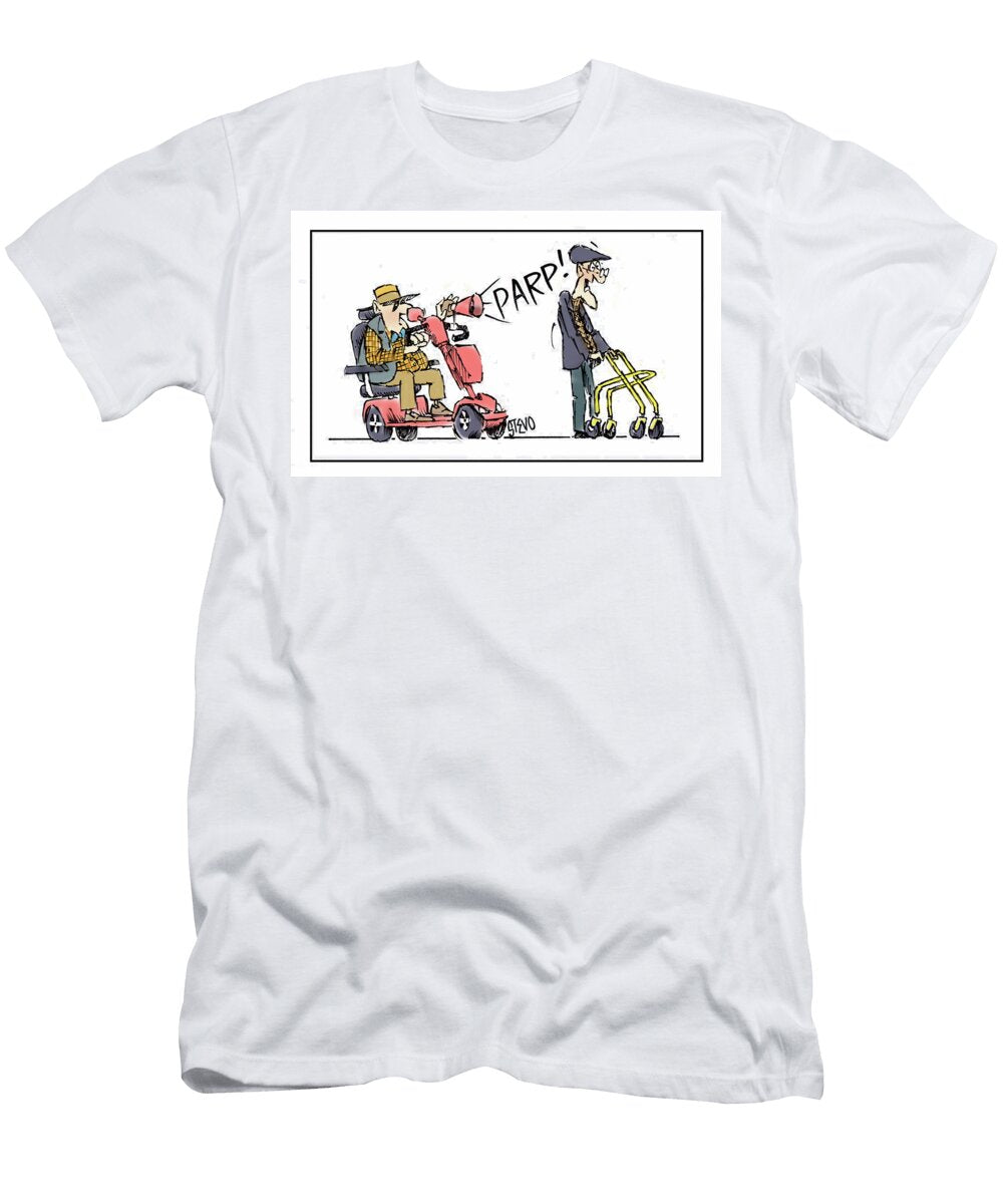 Road Rage on a Mobility Scooter Steve Vincent T-Shirt