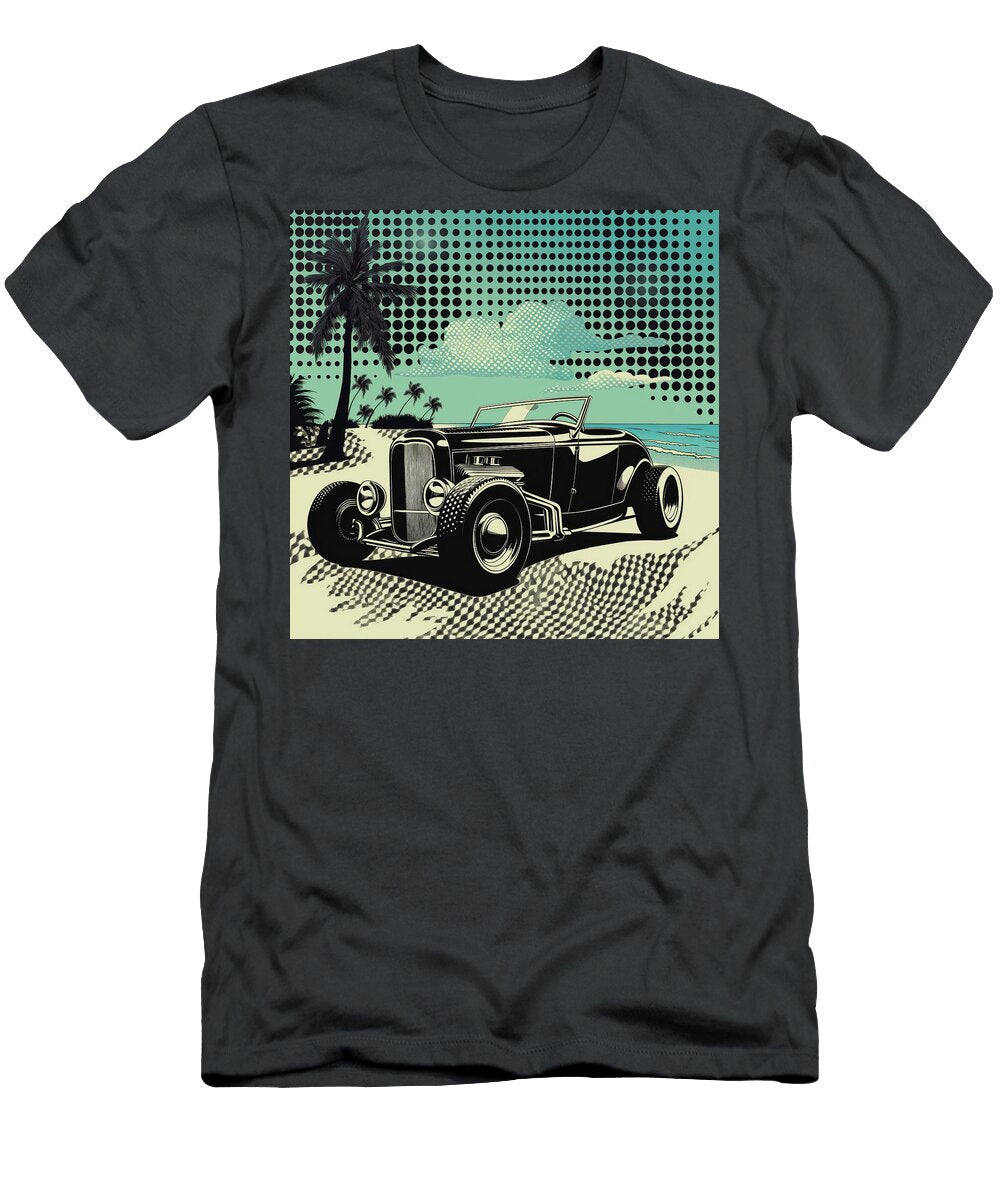 Roadster on the Beach Comic Book Panel 92 Mad Paperairplanes T-Shirt