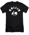 Rollin Vintage Scooter Funny Retro Motorbike 1990 White Henry B T-Shirt