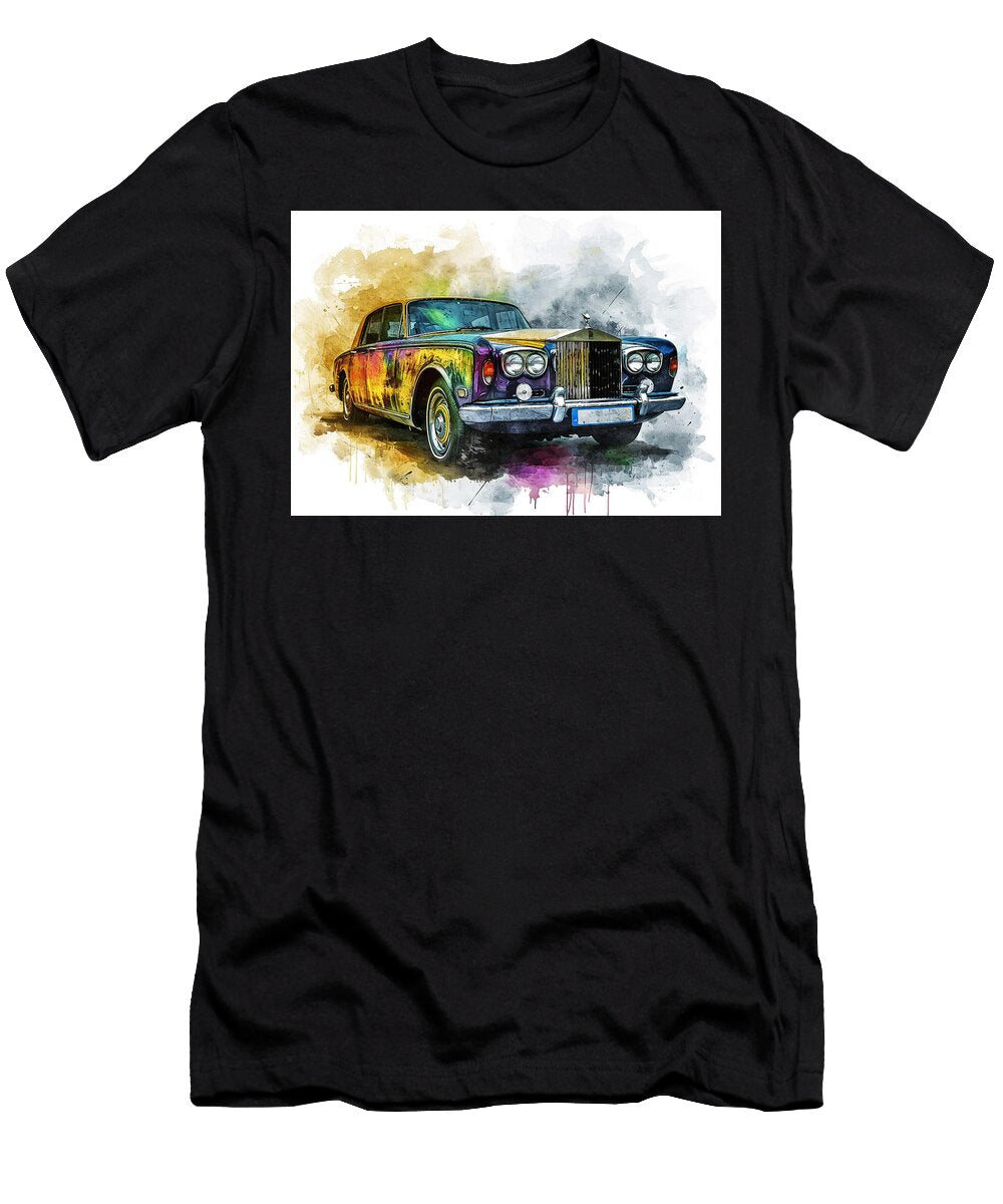 Rollsroyce Silver Shadow Auto Vibrant Colors Clark Leffler T-Shirt