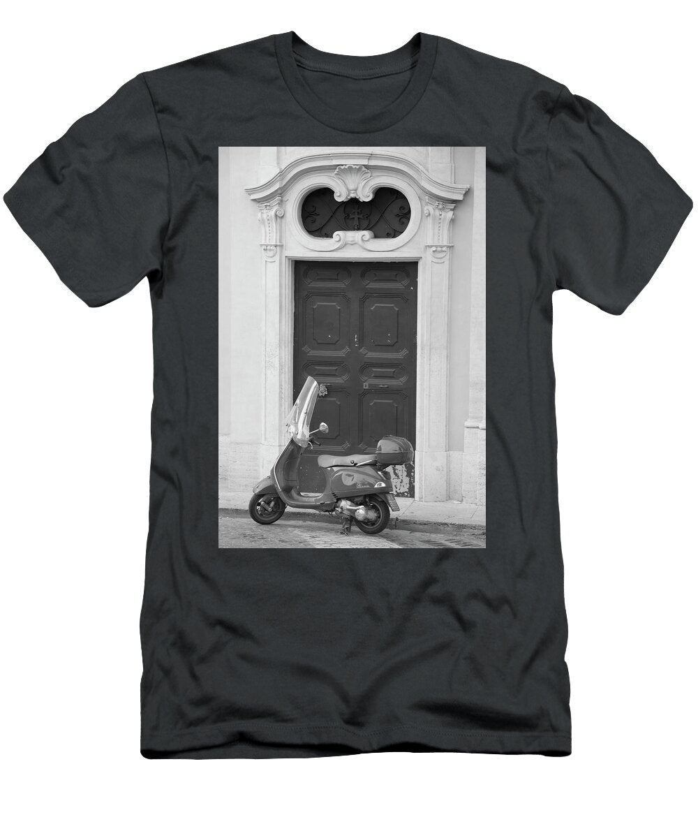 Roma Vespa and Door John Mcgraw T-Shirt