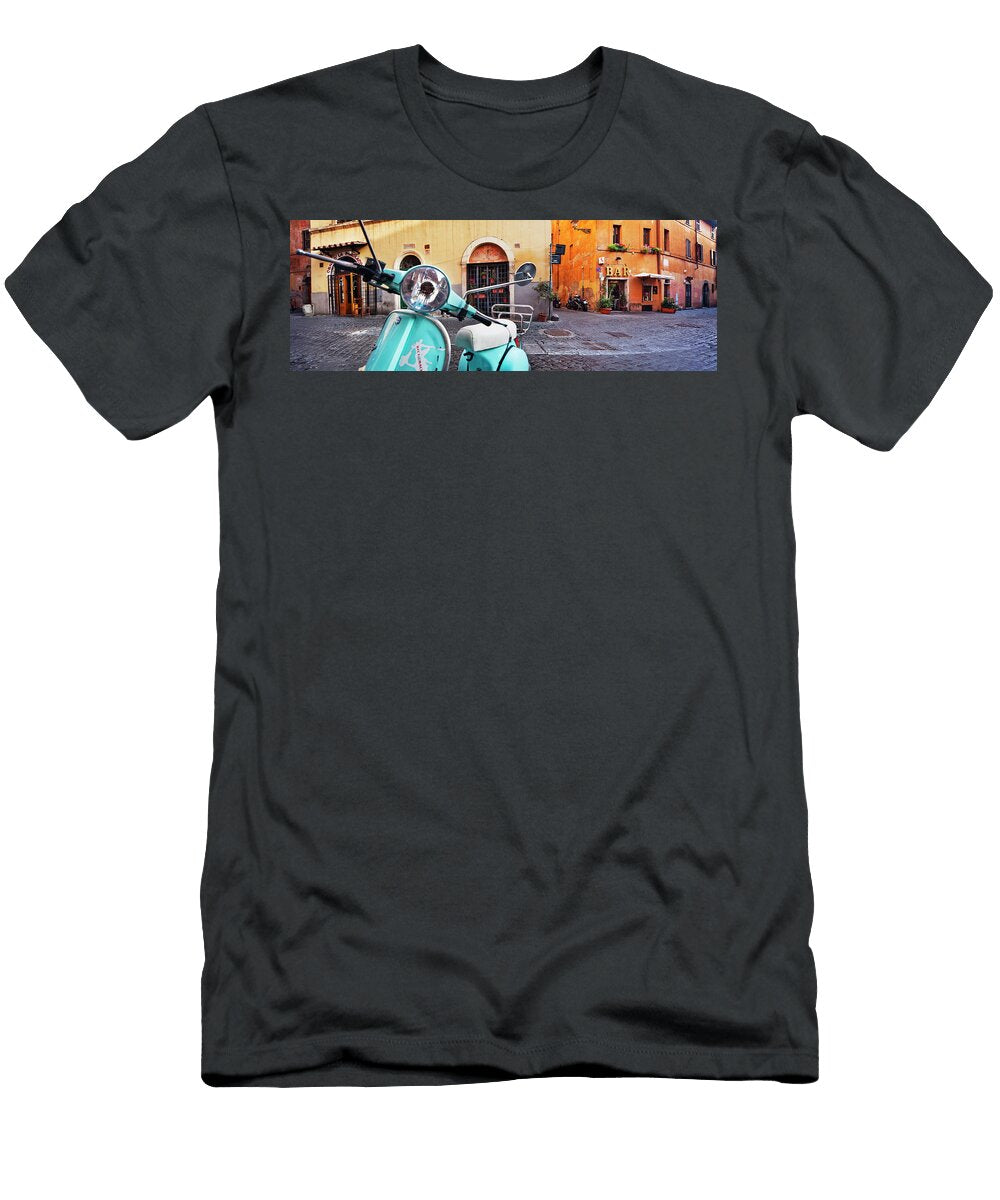 Rome Old Vespa Trastevere Italy Luigi Vaccarella T-Shirt