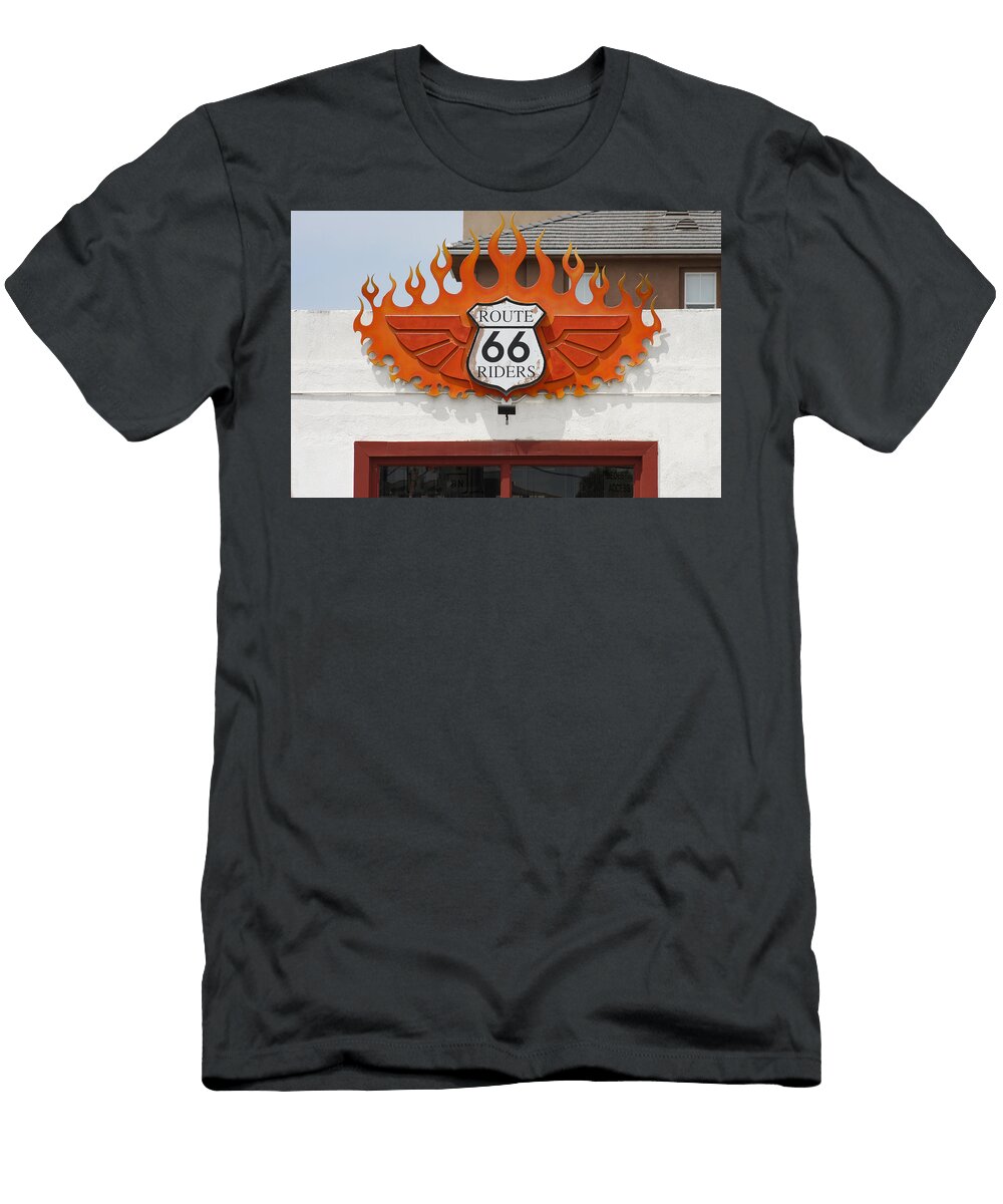 Route 66 in Flames Art Block Collections T-Shirt