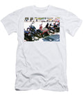 Row of Colorful Motorbikes Parked Masha Batkova T-Shirt
