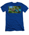 Row of Vintage Cars in a Park Evie Carrier T-Shirt