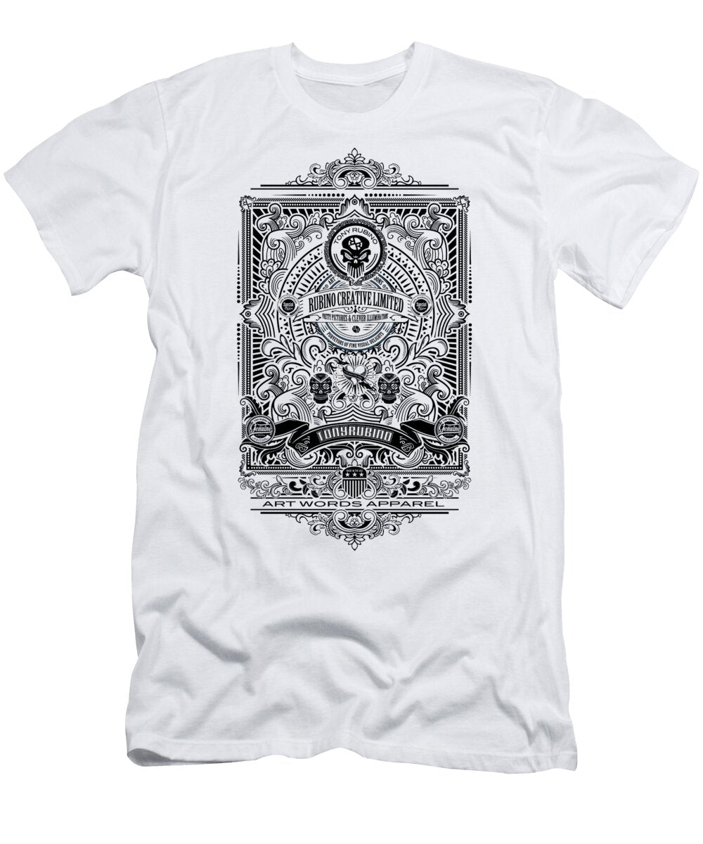 Rubino Brand All Logo Tattoo Skull Tony Rubino T-Shirt