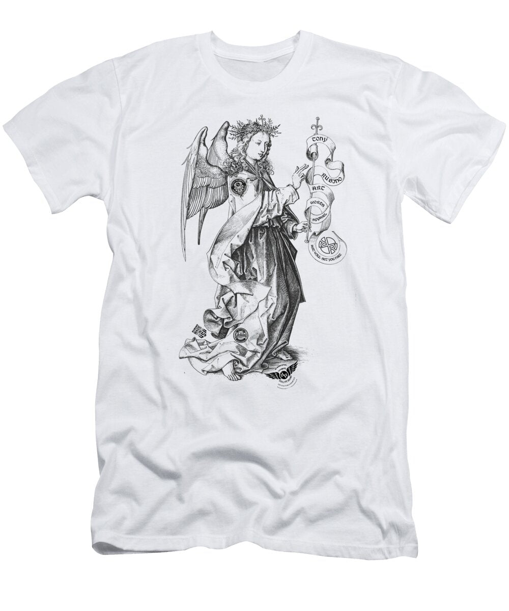 Rubino Brand Angel 1 Logo Tattoo Skull Tony Rubino T-Shirt