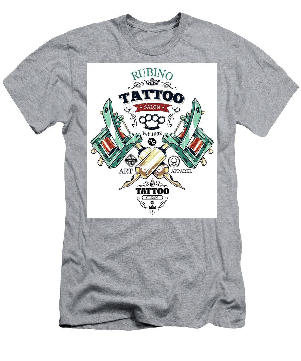 Rubino Motorcycle and Tattoo Skull Logo Tony Rubino T-Shirt