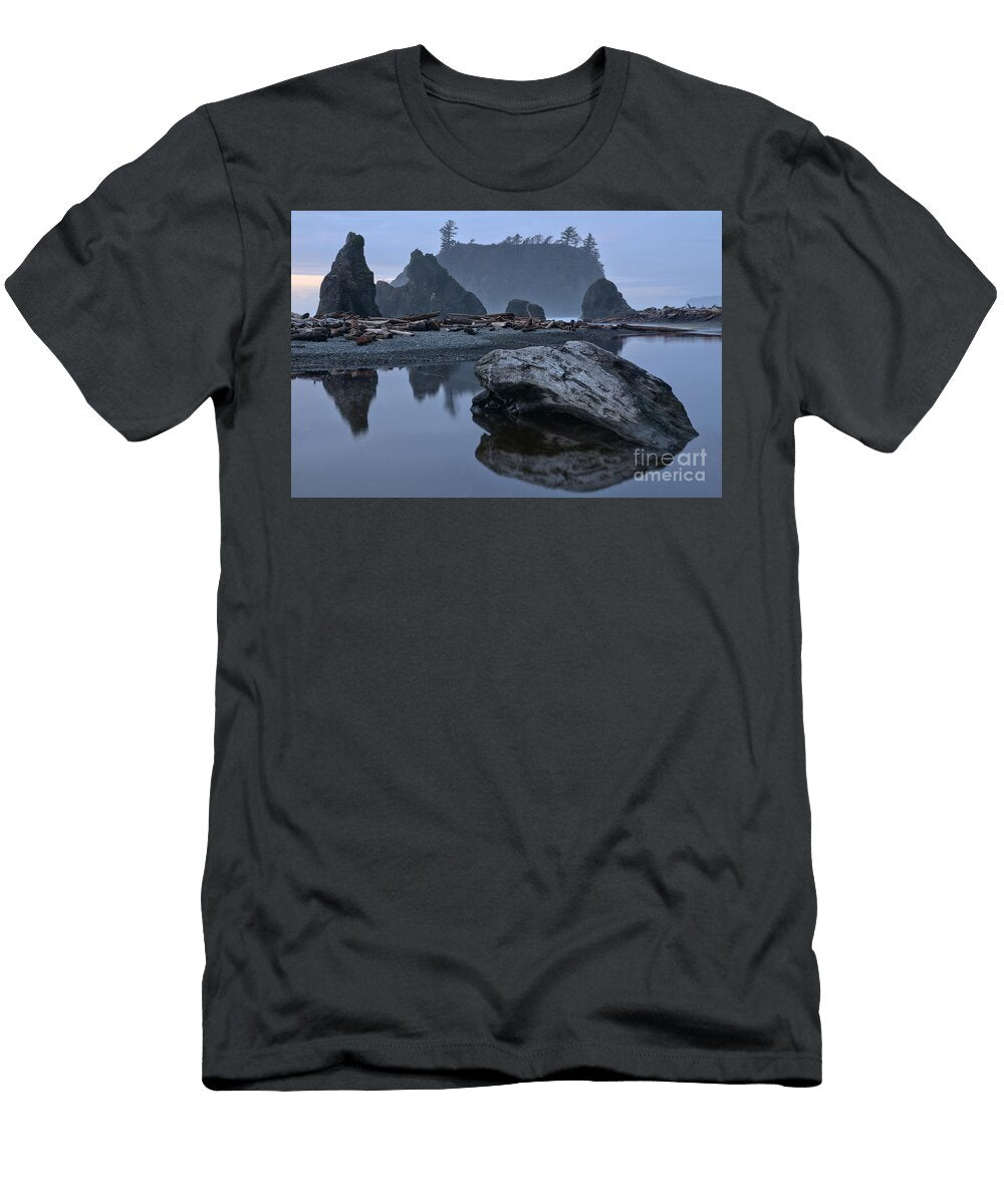 Ruby Beach Stormy Silhouettes Adam Jewell T-Shirt
