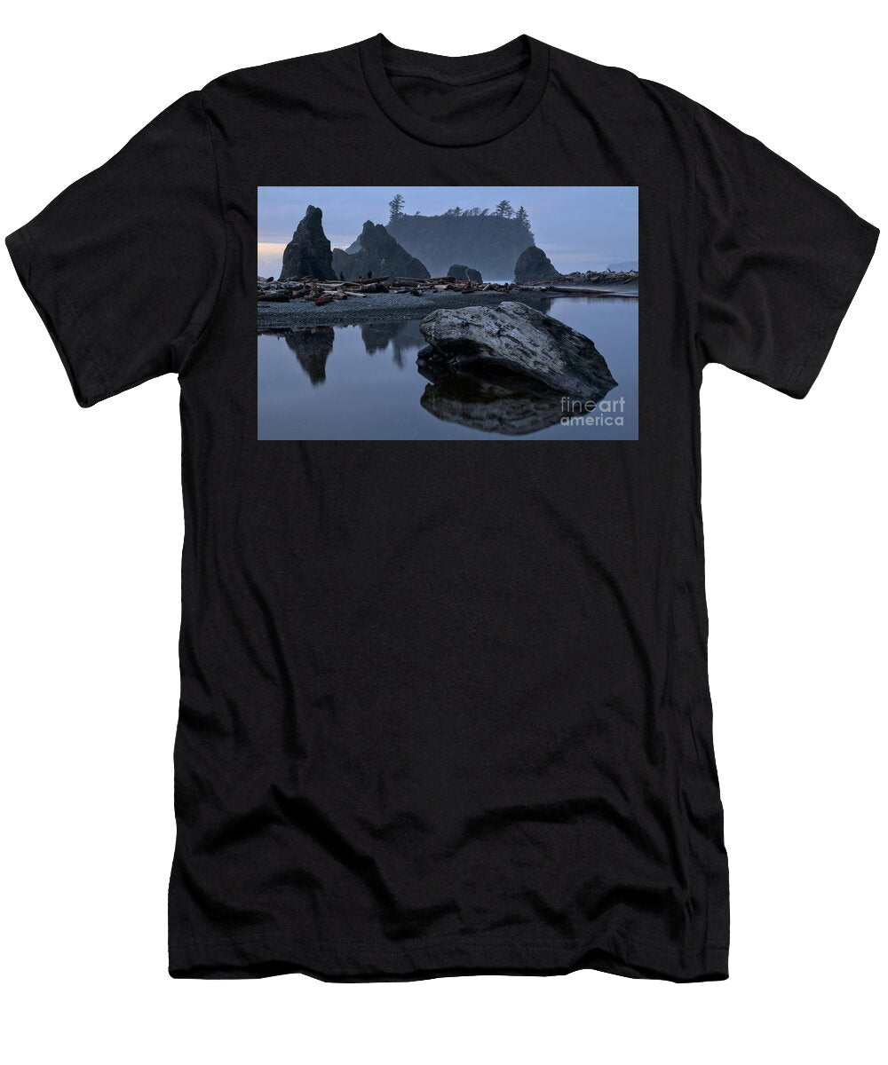 Ruby Beach Sunset Silhouettes Adam Jewell T-Shirt
