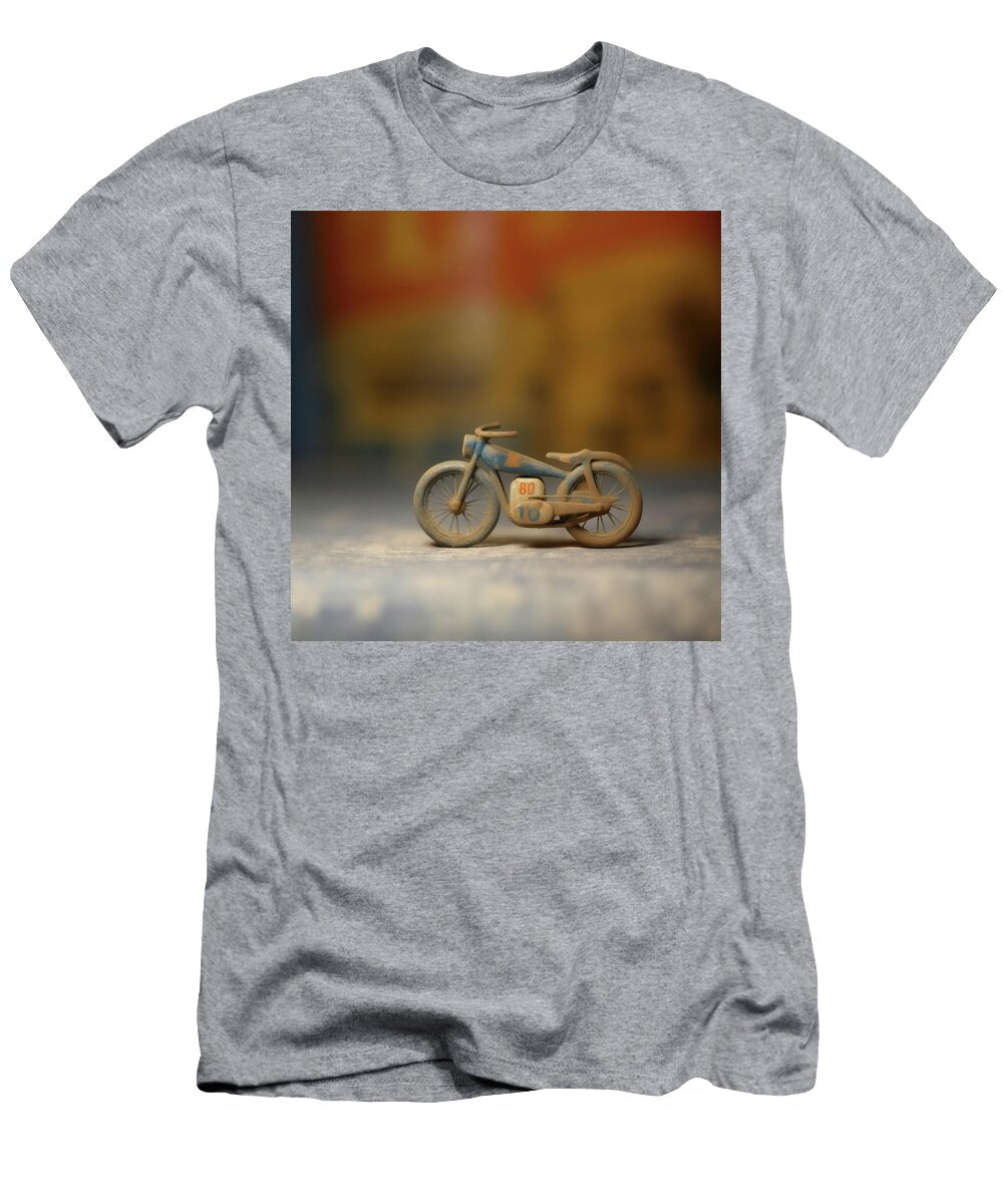 Rusted Blue Tin Toy Racing Motorcycle Yo Pedro T-Shirt