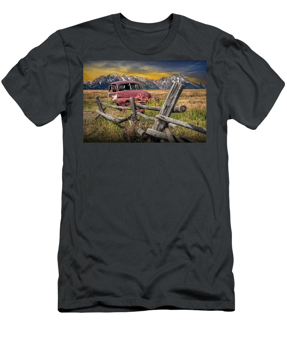 Rusted Vintage Automobile Out West Randall Nyhof T-Shirt