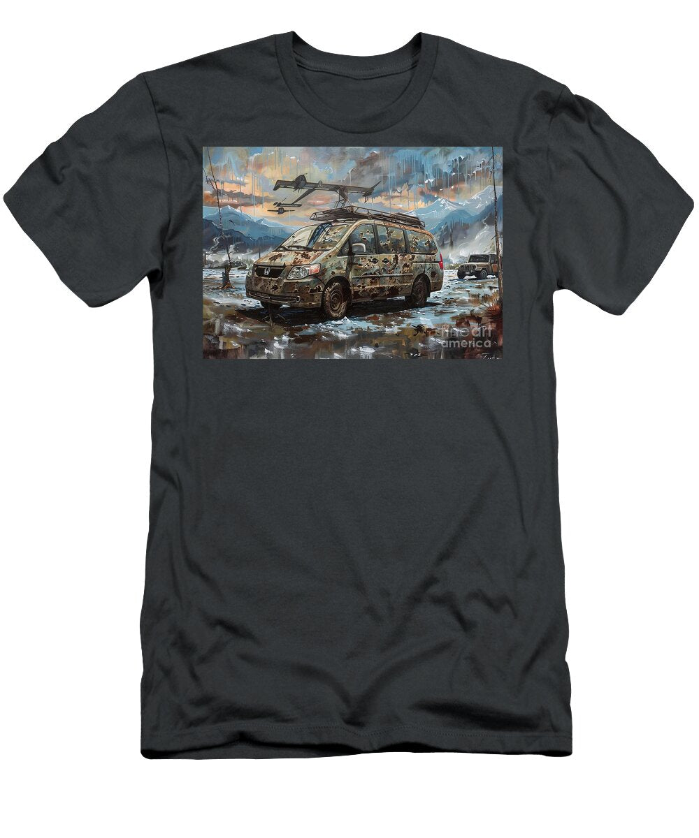 Rusty Van in a Post Apocalyptic Landscape Clark Leffler T-Shirt