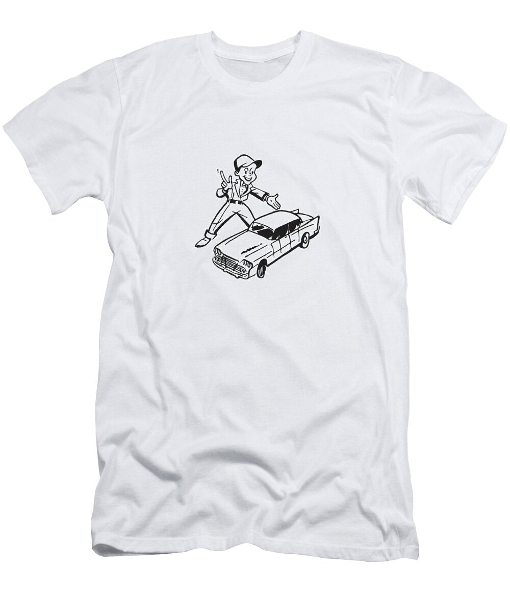 Salesman with Car Csa Images T-Shirt