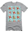 Santa Pattern with Snowflakes Csa Images T-Shirt