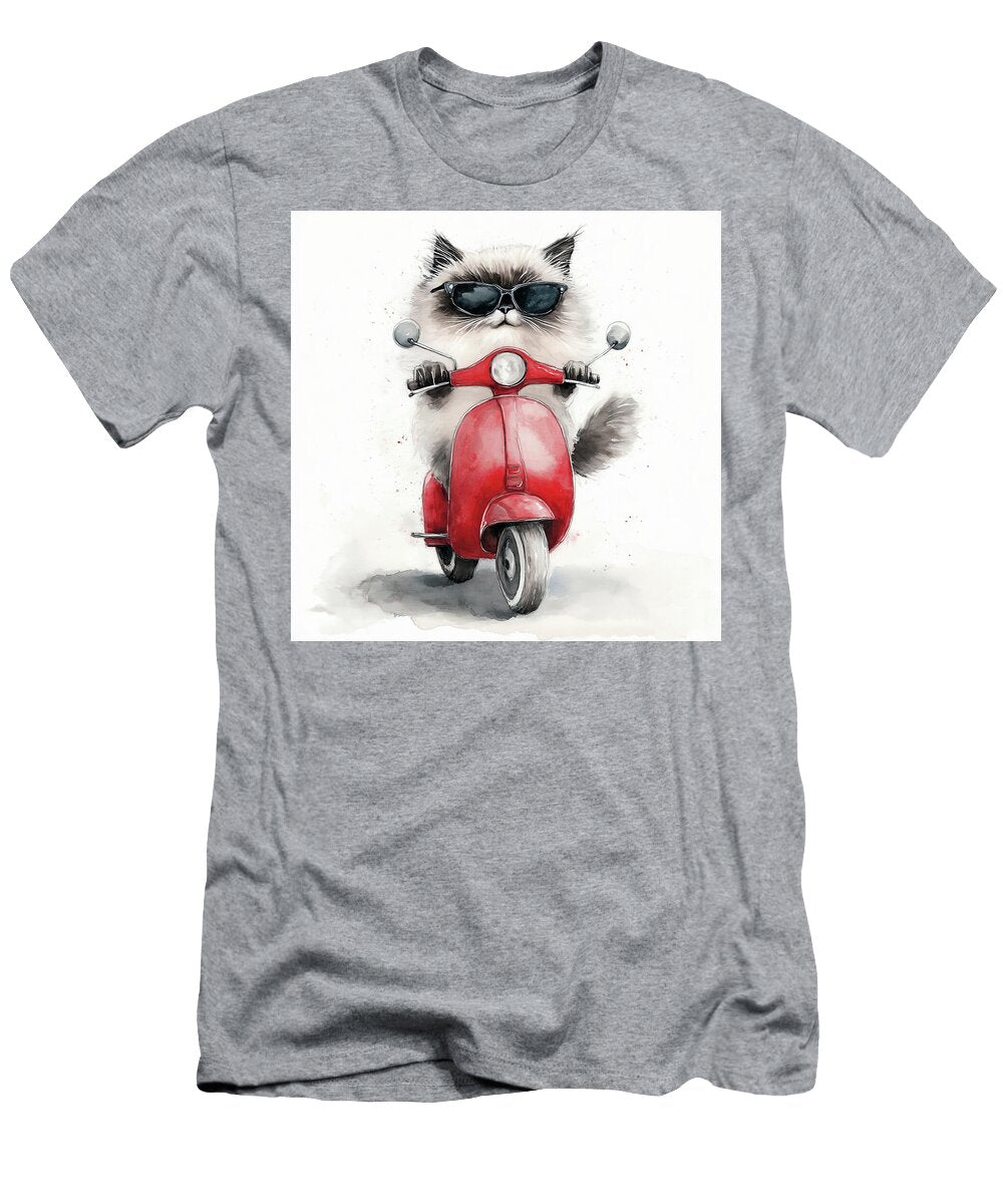 Scooter Cat Lisa S Baker T-Shirt