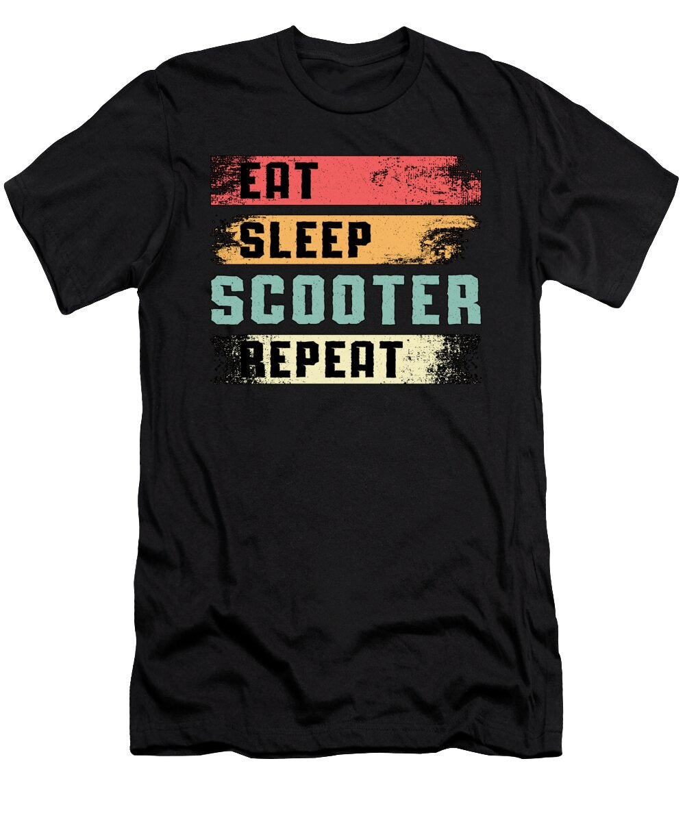 Scooter Driver E Scooter Escooter Stunt Vintage Tshirtconcepts Marvin Poppe T-Shirt
