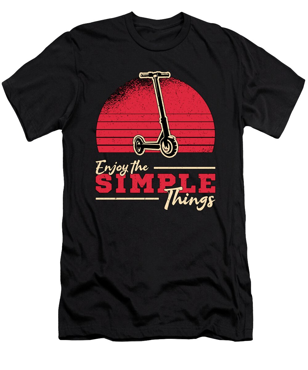 Scooter Driver Enjoy the Simple Things Stunt Retro Tshirtconcepts Marvin Poppe T-Shirt