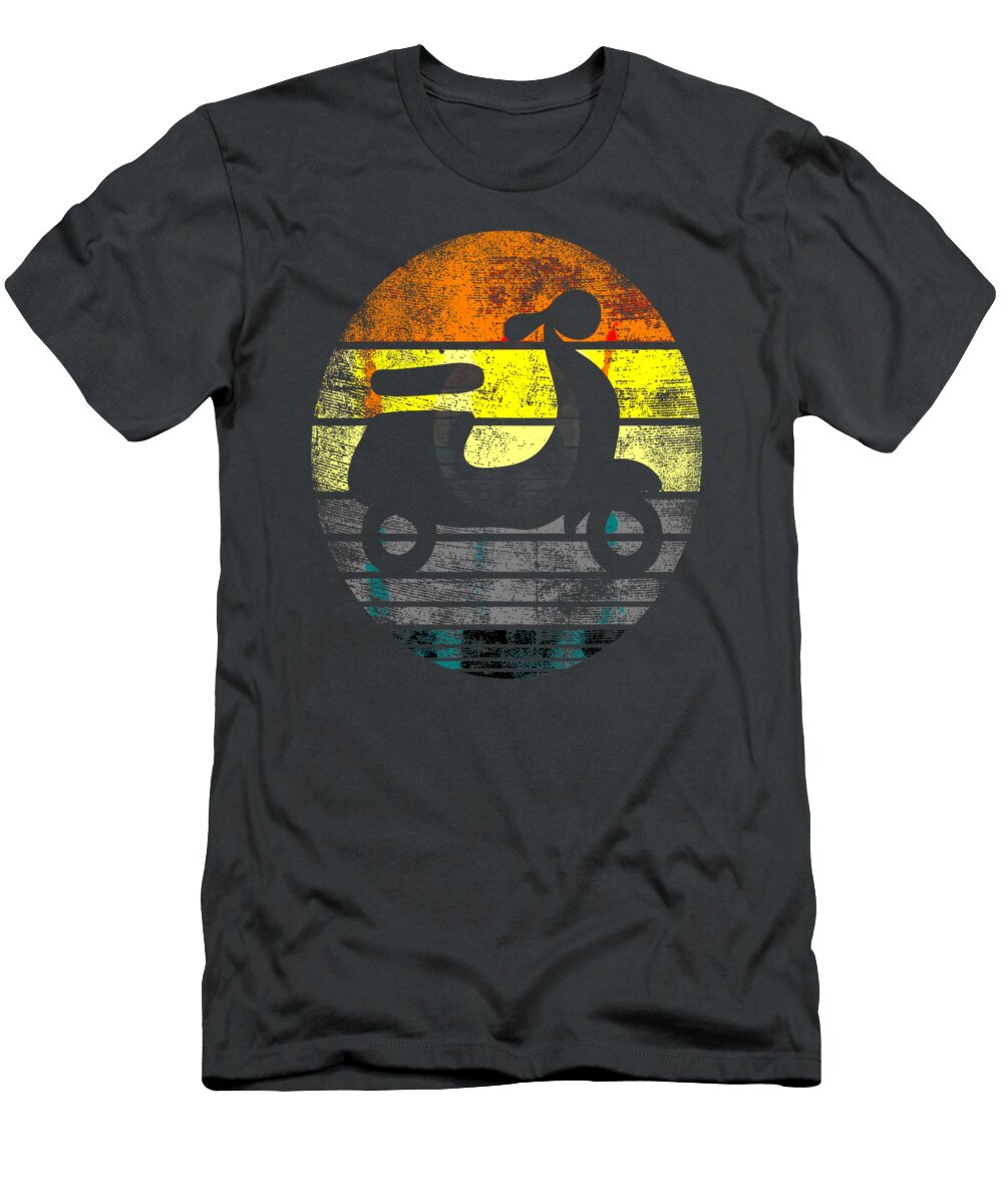Scooter Driver Gifts Funny Retro Classic Motorbike Moped Henlie Kenned T-Shirt