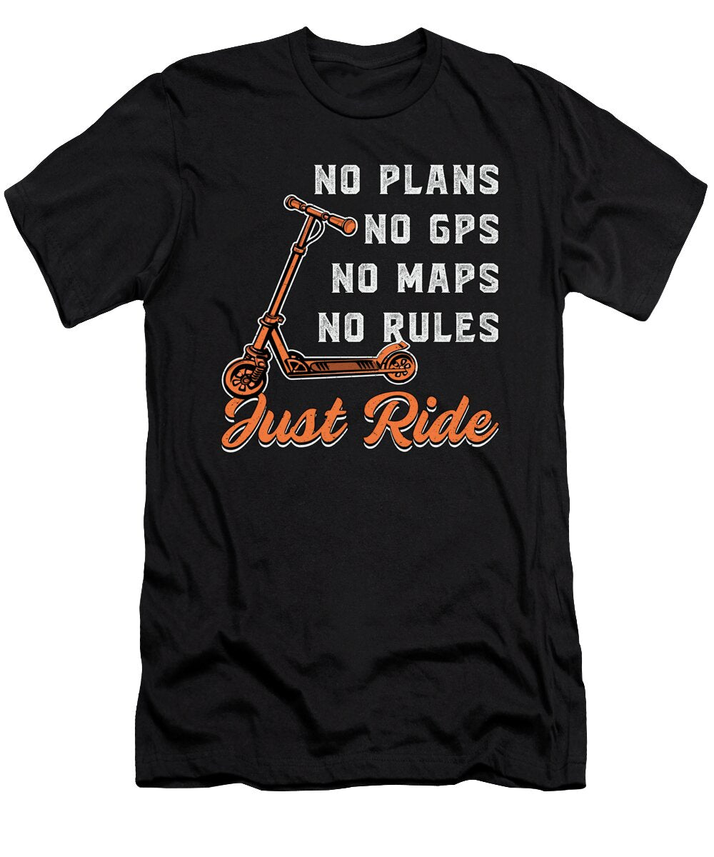 Scooter Driver Just Ride Stunt Retro Vintage Funny Tshirtconcepts Marvin Poppe T-Shirt
