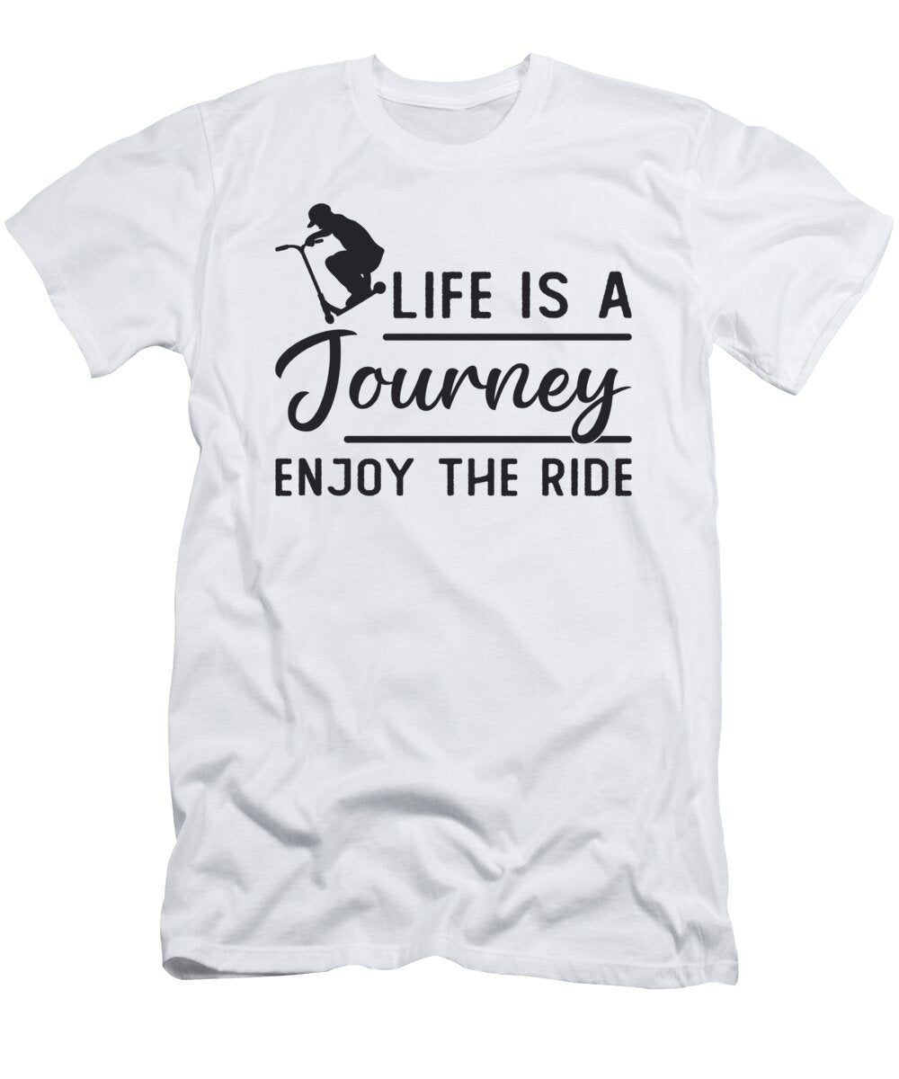Scooter Driver Life Is a Journey Escooter Funny Tshirtconcepts Marvin Poppe T-Shirt