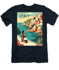 Scooter in Italy Vintage Travel Postervintage Camper Van License Plates Delphimages Photo Creations T-Shirt