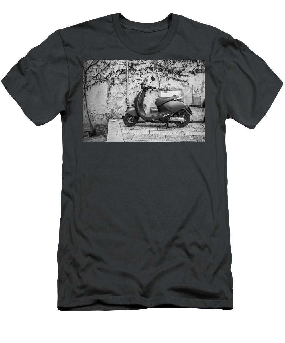 Scooter in Matera Italy John Mcgraw T-Shirt