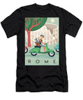 Scooter Scene in Rome Rome Travel Poster Travel Poster Art Print T-Shirt