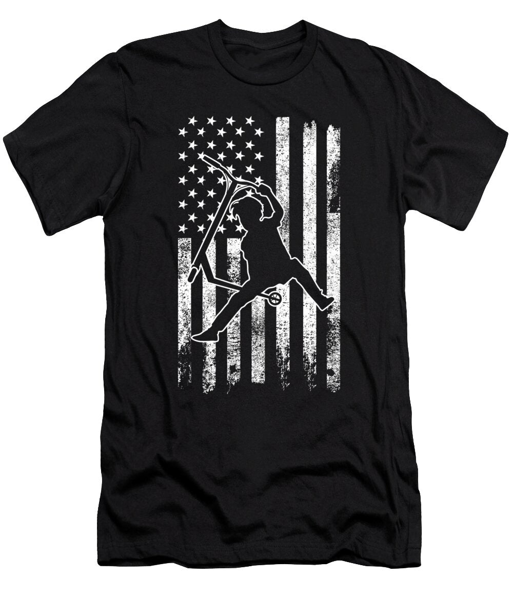 Scooter Stunt US Flag Retro Scooter Boys 1 T-Shirt