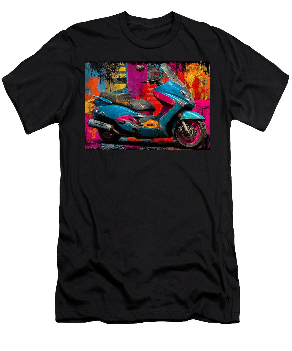 Scooter Suzuki Burgman 400 Maxi Scooter Urban Art Street Hollie Love T-Shirt