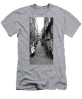 Scooters and Bicycles Parked Panoramic Images T-Shirt
