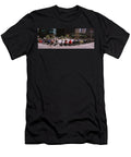 Scooters and Motorcycles Parked Panoramic Images T-Shirt