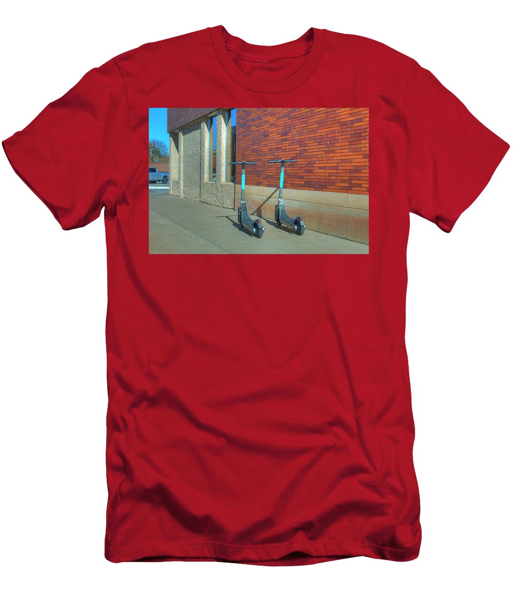 Scooters Ready for Riders Larry Braun T-Shirt