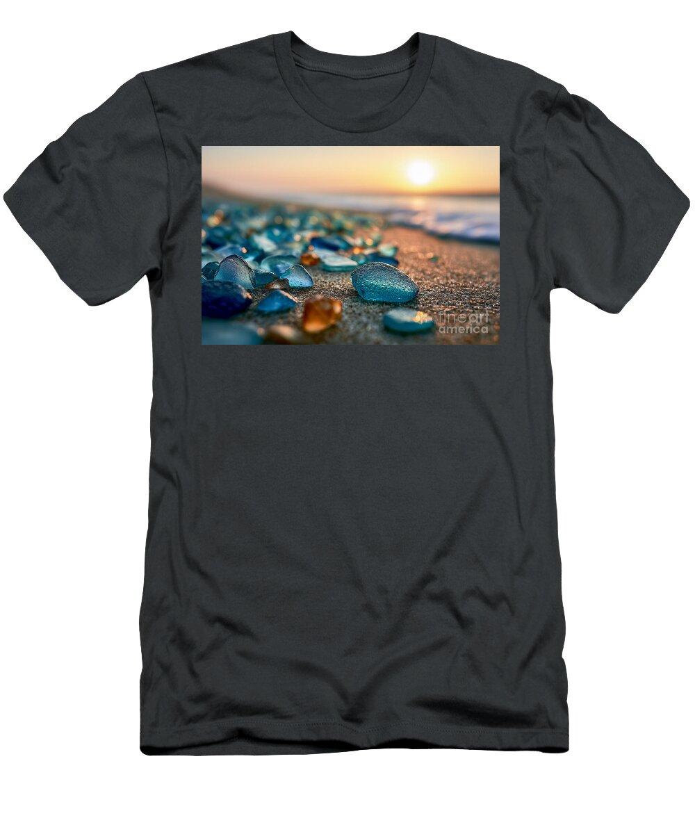 Sea Glass Beach At Sunset Delphimages Photo Creations T-Shirt