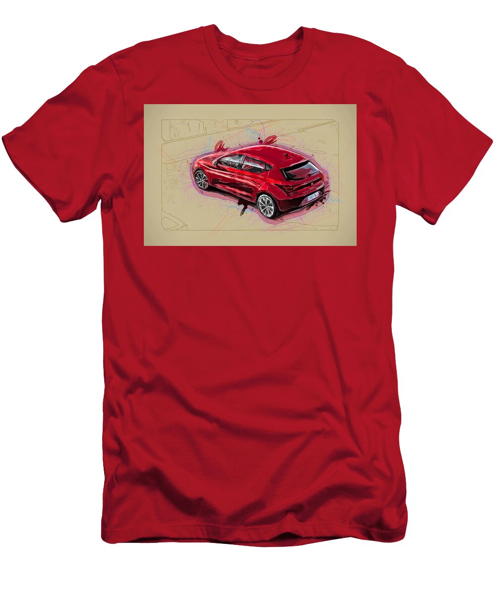 Seat Leon 2020 Rear Exterior Red Hatchback New Spanish Cars Ola Kunde T-Shirt