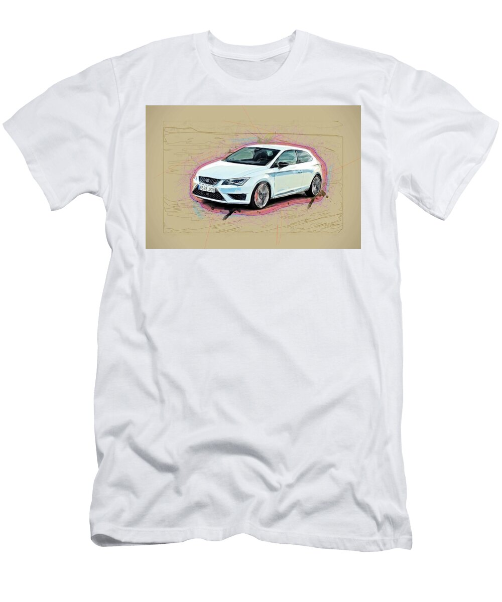 Seat Leon Sc Cupra 2018 Sports Version Hatchback 3 Door Road Speed New White French Cars Ola Kunde T-Shirt