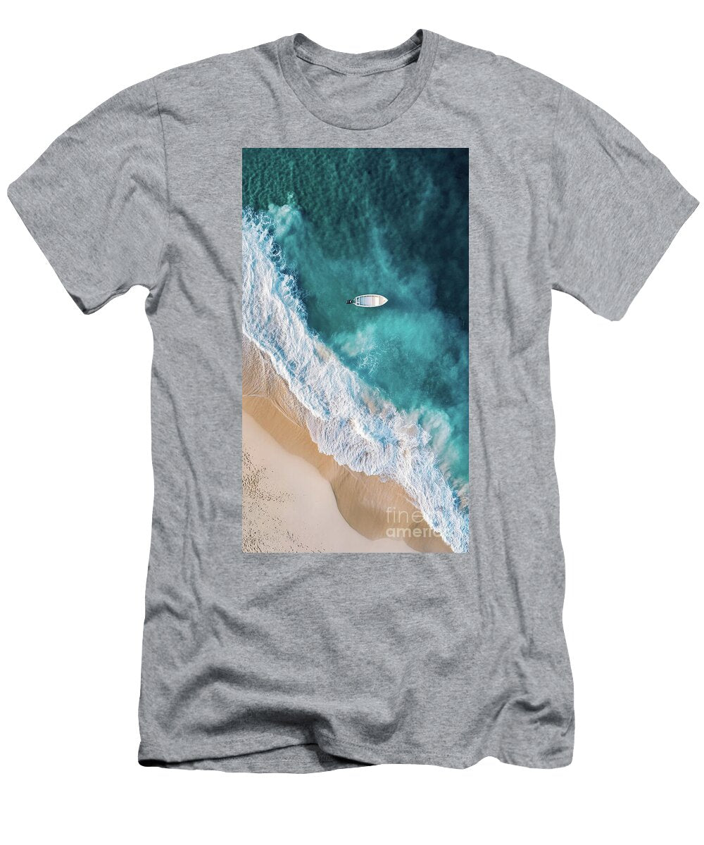 Serene Boat Floating on Clear Water Beautiful Things T-Shirt